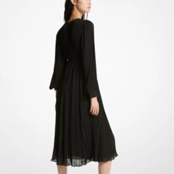 Michael Kors Pleated Georgette Midi Dress - new with tags - Picture 2 of 3